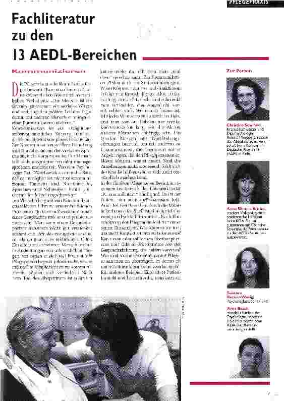 Vorschauseite 1: Fachliteratur zu den 13 AEDL-Bereichen