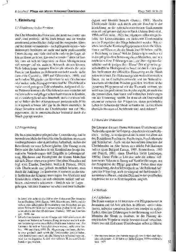 Vorschauseite 2: Pflege von älteren Holocaust-Überlebenden Erfahrungen israelischer Pflegepersonen vor dem Hintergrund ihrer eigenen Lebensgeschichte
