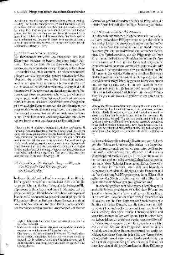 Vorschauseite 5: Pflege von älteren Holocaust-Überlebenden Erfahrungen israelischer Pflegepersonen vor dem Hintergrund ihrer eigenen Lebensgeschichte