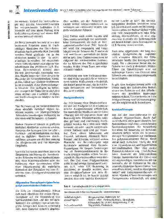 Vorschauseite 4: Intensivmedizinische Versorgung von Patienten mit einem Polytrauma