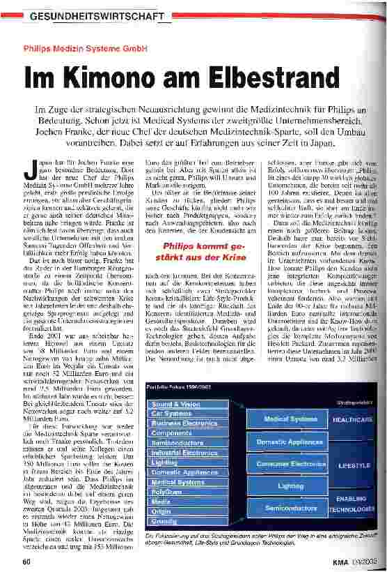 Vorschauseite 1: Im Kimono am Elbestrand Philips Medizin Systeme GmbH