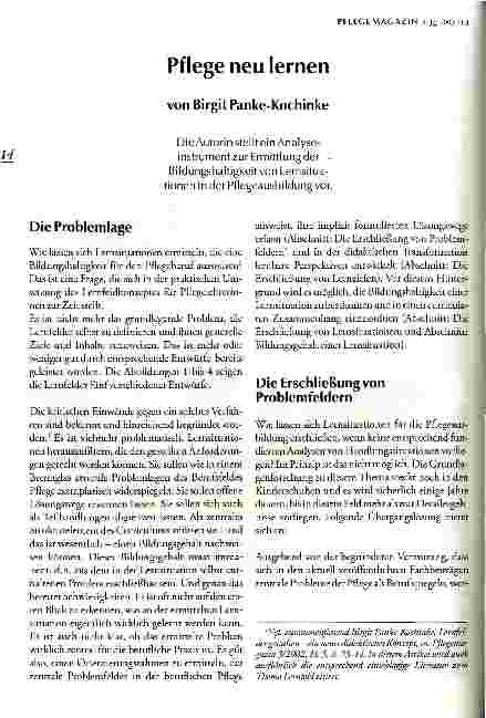 Vorschauseite 1: Pflege neu lernen