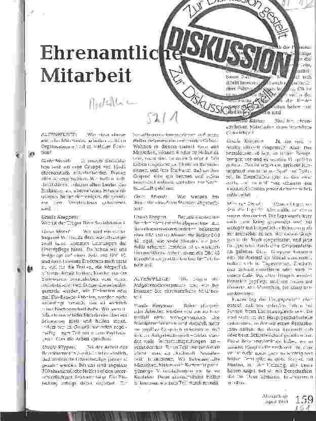 Vorschauseite 1: Ehrenamtliche Mitarbeit