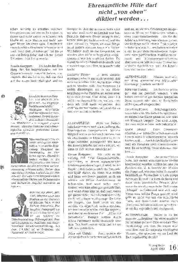 Vorschauseite 3: Ehrenamtliche Mitarbeit