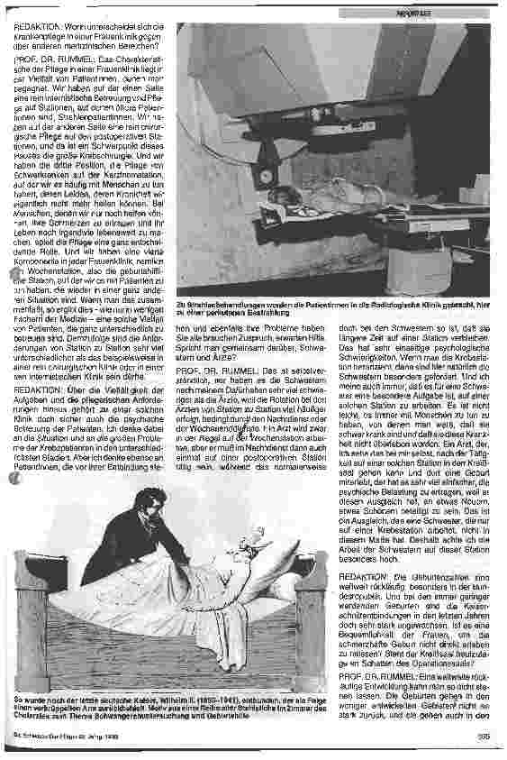 Vorschauseite 2: Gespräch mit Prof. Dr. Wulf D. Rummel, Chefarzt der gynäkologischengeburtshilflichen Klinik