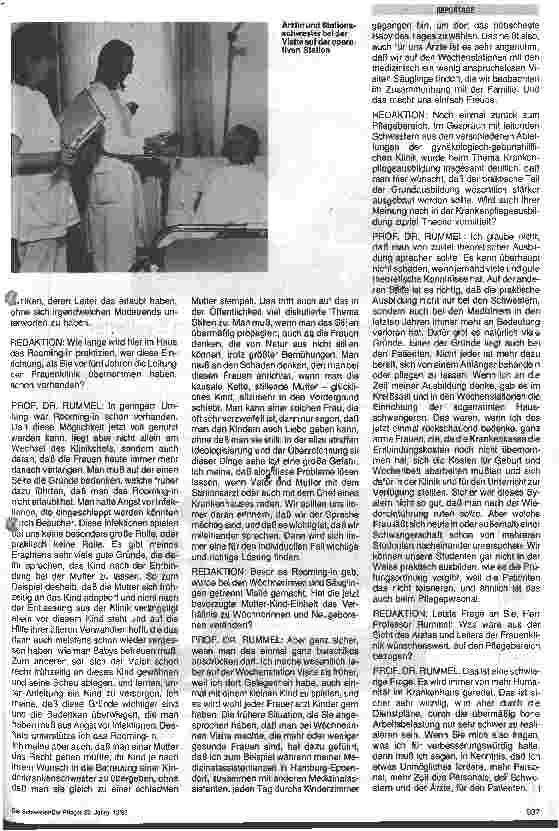 Vorschauseite 4: Gespräch mit Prof. Dr. Wulf D. Rummel, Chefarzt der gynäkologischengeburtshilflichen Klinik