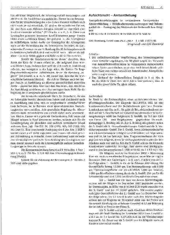 Vorschauseite 1: Aufsichtsrecht - Amtsenthebung