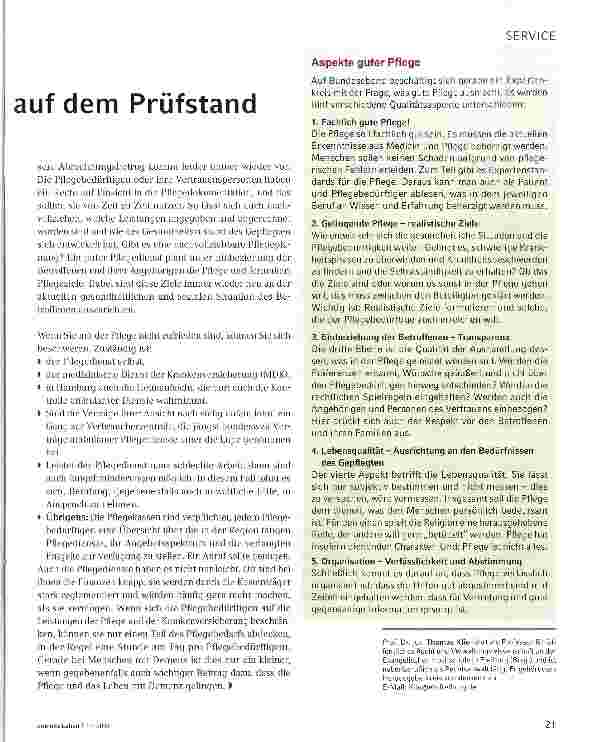 Vorschauseite 2: Ihr gutes Recht - ambulante Dienste auf dem Prüfstand
