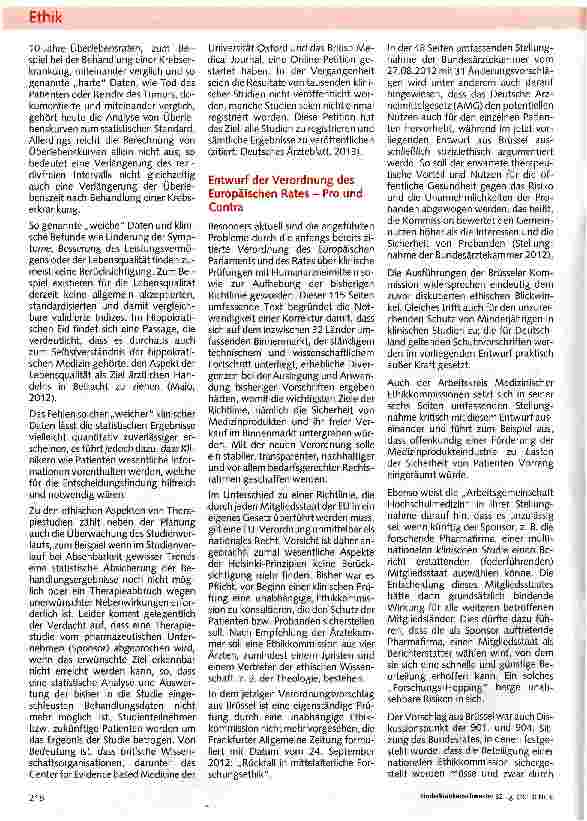 Vorschauseite 3: Ethische Probleme bei der Planung von Therapiestudien