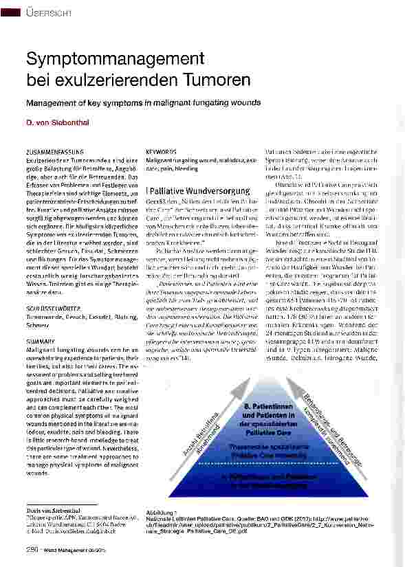 Vorschauseite 1: Symptommanagement bei exulzerierenden Tumoren