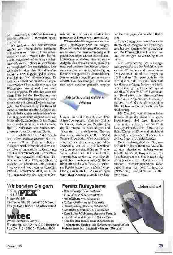 Vorschauseite 3: Sozialarbeit im Heim