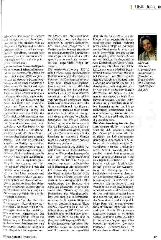 Vorschauseite 2: Reformen nur mit Beteiligung der Pflege