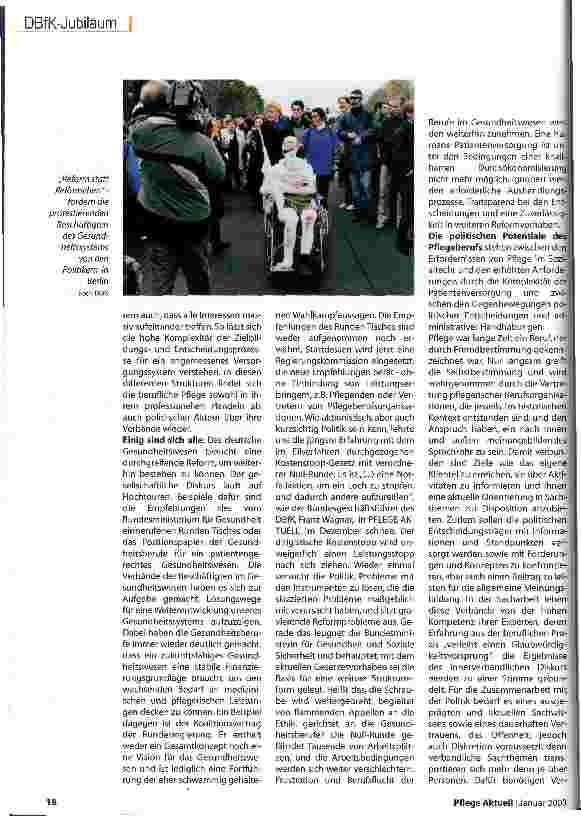 Vorschauseite 3: Reformen nur mit Beteiligung der Pflege