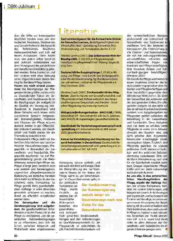 Vorschauseite 5: Reformen nur mit Beteiligung der Pflege