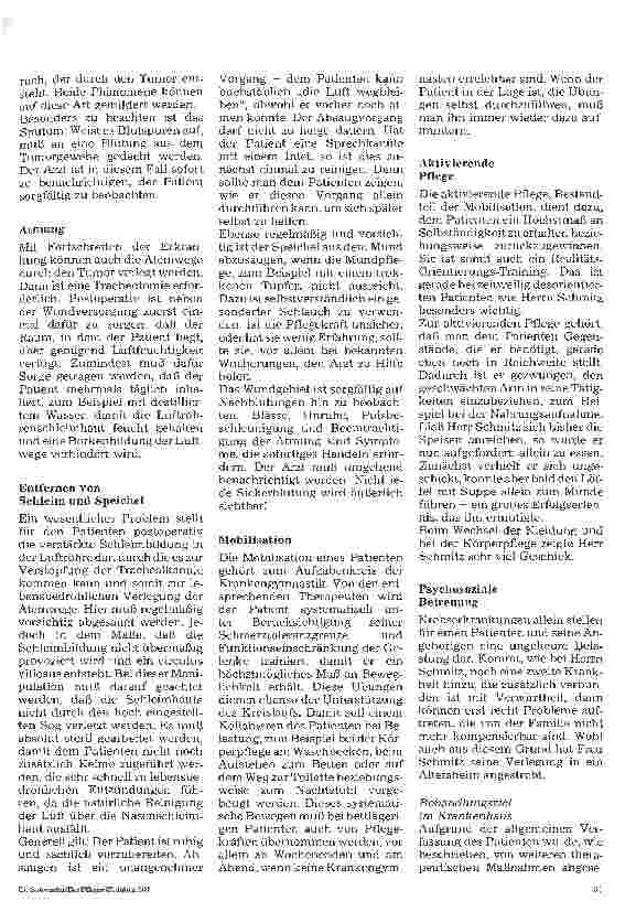 Vorschauseite 4: Allgemeine und spezielle Pflege bei Gaumenmandel-Karzinom