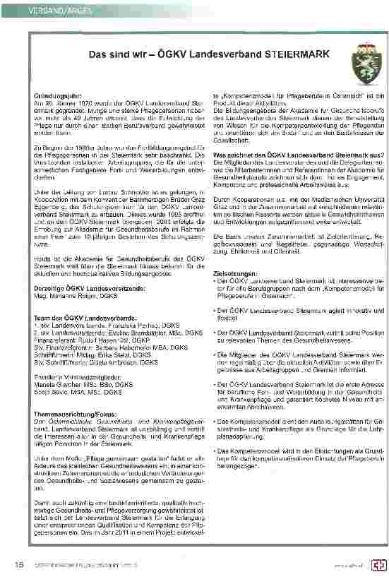 Vorschauseite 5: Historische Entwicklung des Österreichischen Gesundheitsund Krankenpflegeverbandes (ÖGKV)