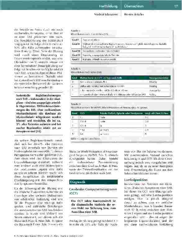 Vorschauseite 4: Diagnose und Therapie der atraumatischen Subarachnoidalblutung