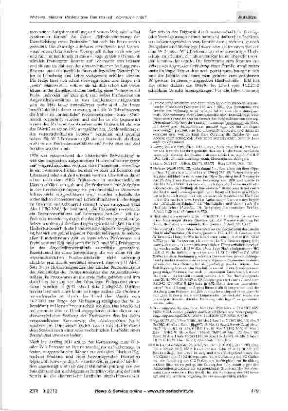 Vorschauseite 2: Müssen Professoren* Beamte auf Lebenszeit sein?