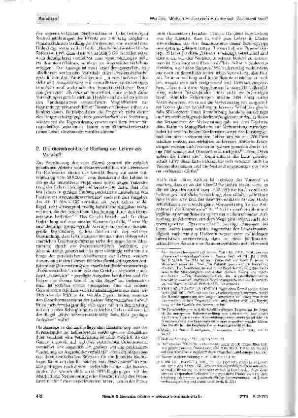 Vorschauseite 3: Müssen Professoren* Beamte auf Lebenszeit sein?