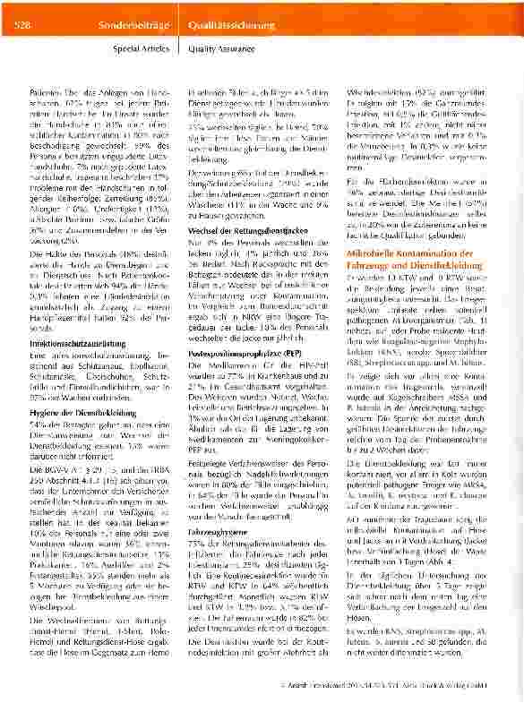 Vorschauseite 5: Hygienestatus und Personalschutz im deutschen Rettungsdienst und Krankentransport