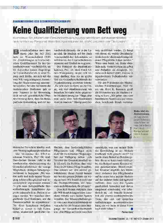 Vorschauseite 1: Keine Qualifizierung vom Bett weg