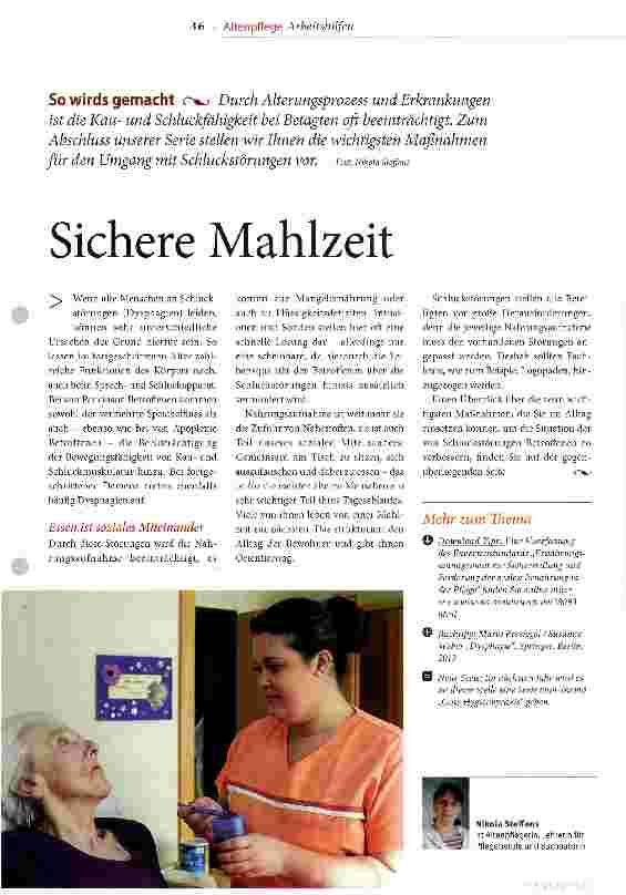 Vorschauseite 1: Sichere Mahlzeit