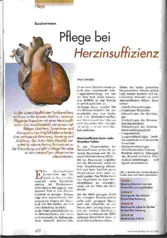 Vorschauseite 1: Pflege bei Herzinsuffizienz