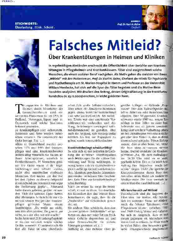 Vorschauseite 1: Falsches Mitleid?