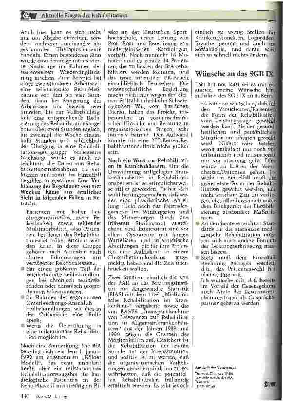 Vorschauseite 5: Aktuelle Fragen der Rehabilitation