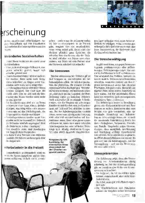 Vorschauseite 2: Stress - mehr als eine Modeerscheinung Arbeitsbedingungen