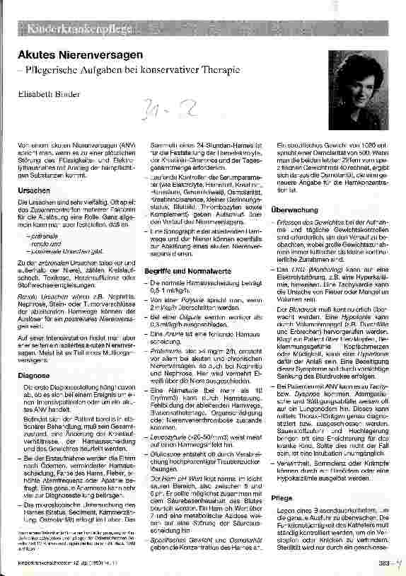 Vorschauseite 1: Akutes Nierenversagen Pflegerische Aufgaben bei konservativer Therapie