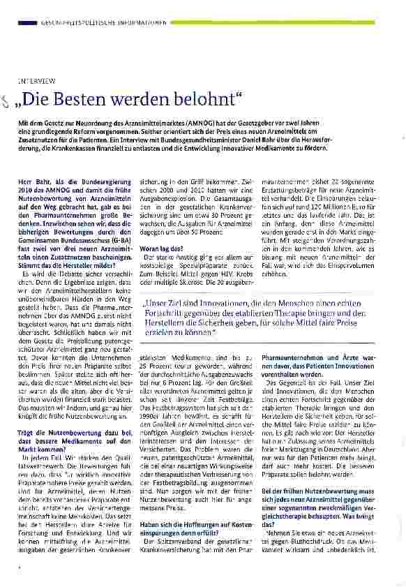 Vorschauseite 1: „Die Besten werden belohnt