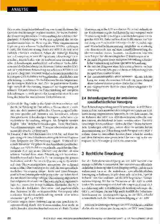 Vorschauseite 5: Ambulante spezialfachärztliche Versorgung ein Zukunftsmodell?