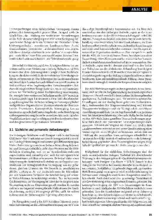 Vorschauseite 6: Ambulante spezialfachärztliche Versorgung ein Zukunftsmodell?