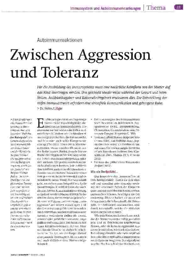 Vorschauseite 1: Zwischen Aggression und Toleranz
