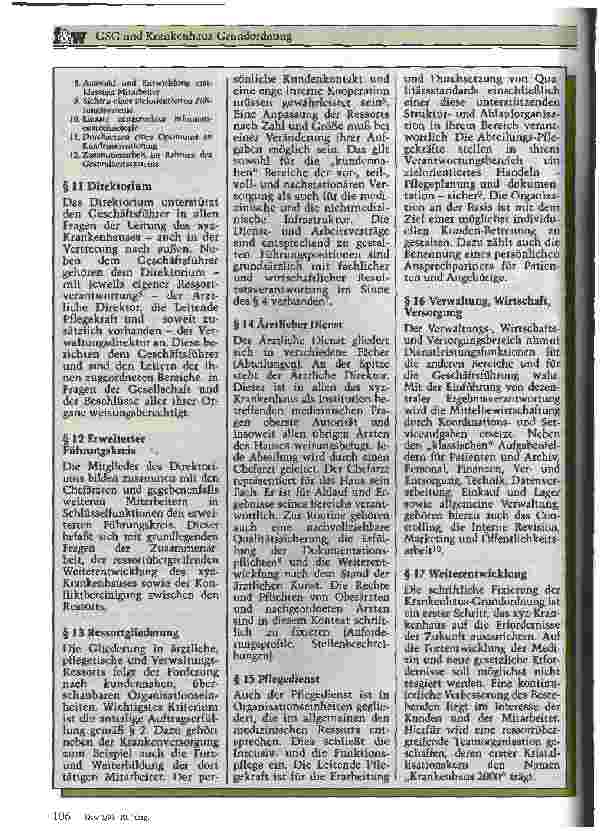 Vorschauseite 4: GesundheitsStrukturGesetz und Krankenhausgrundordnung