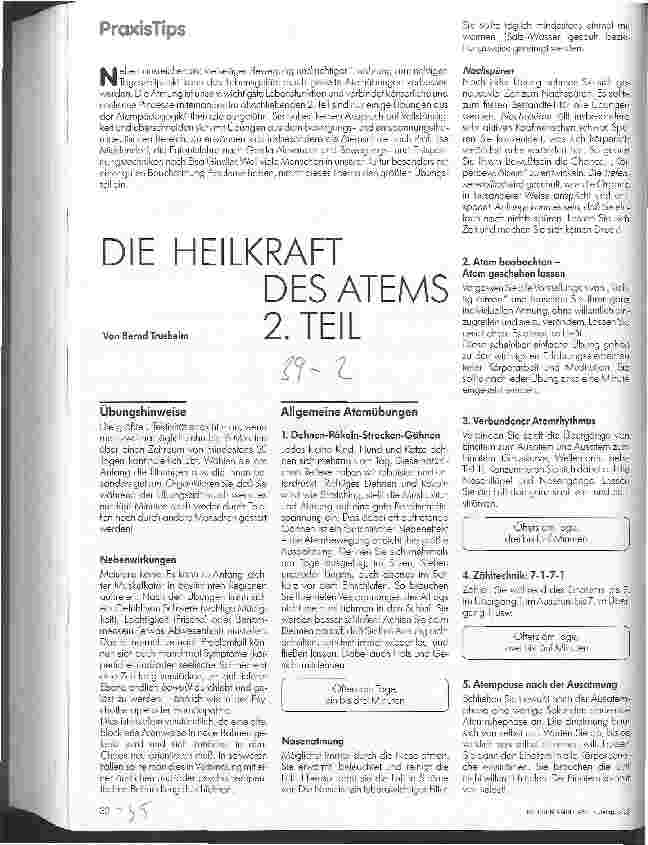 Vorschauseite 1: Die Heilkraft des Atems 2.Teil
