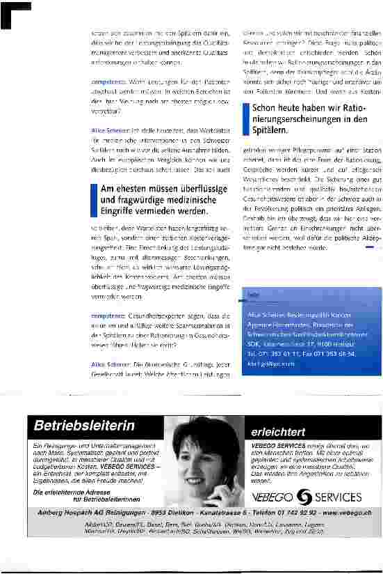 Vorschauseite 2: Sparen im Gesundheitswesen: Ultima Ratio, jedoch unumgänglich