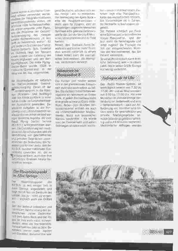 Vorschauseite 2: Im Notfall fliegen die Ärzte - oder sie schreiten zur Ferndiagnose Gesundheitsversorgung im australischen Outback