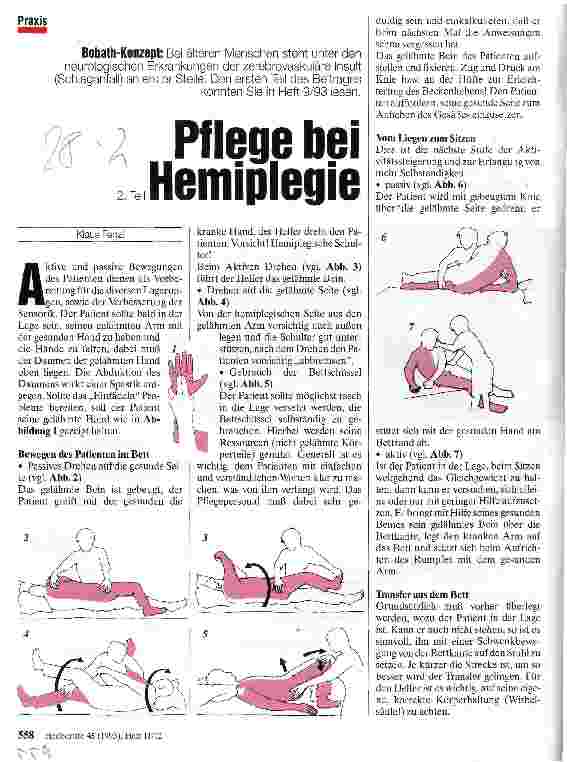 Vorschauseite 1: Pflege bei Hemiplegie Teil 2 Bobath-Konzept
