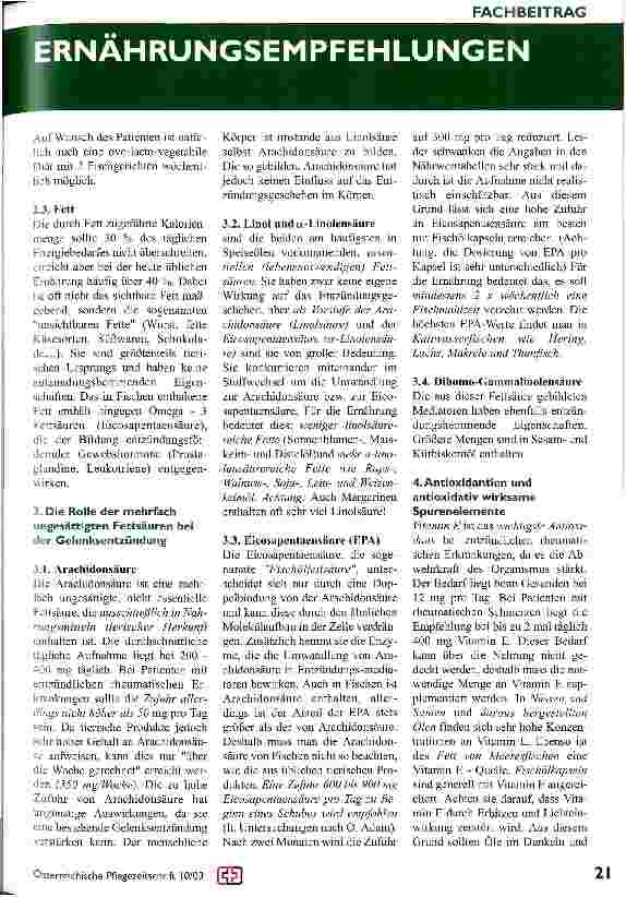 Vorschauseite 2: Ernährungstherapie bei Erkrankungen der rheumatischen Formenkreises