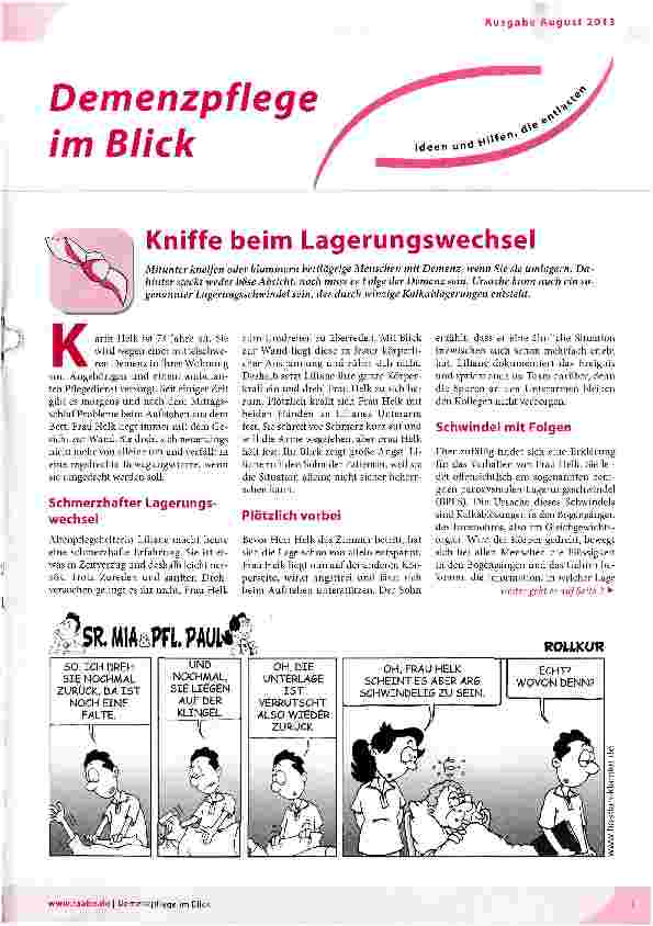 Vorschauseite 1: Kniffe beim Lagerungswechsel