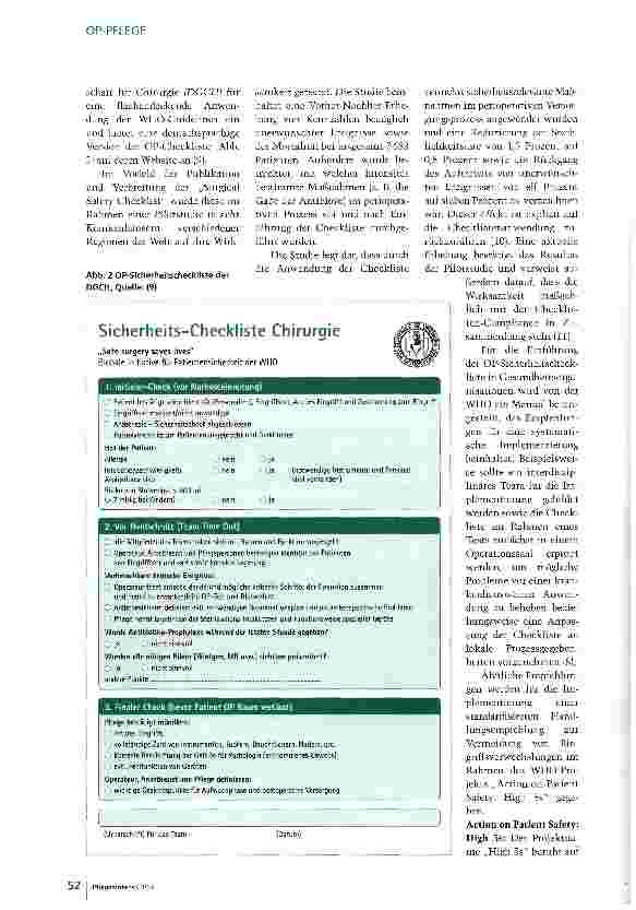 Vorschauseite 3: OP-Checklisten erhöhen Sicherheit