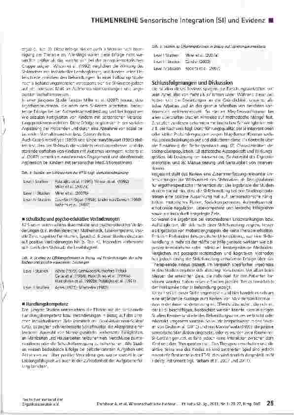 Vorschauseite 3: Wissenschaftliche Evidenz für die Wirksamkeit des Sensorisch-Integrativen Therapieansatzes bei Kindern