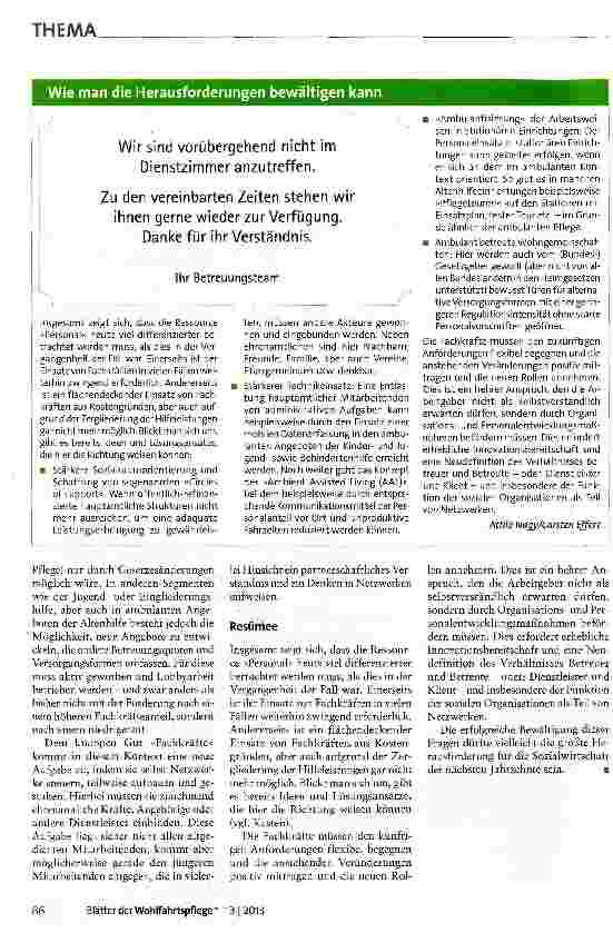 Vorschauseite 4: Differenzierung, Dezentralisierung, Ambulantisierung