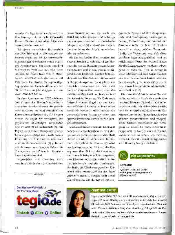 Vorschauseite 5: Der Nutzen von Supervision und Coaching in der Physiotherapie und in medizinischen Berufen