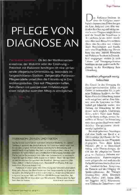 Vorschauseite 1: PFLEGE VON DIAGNOSE AN