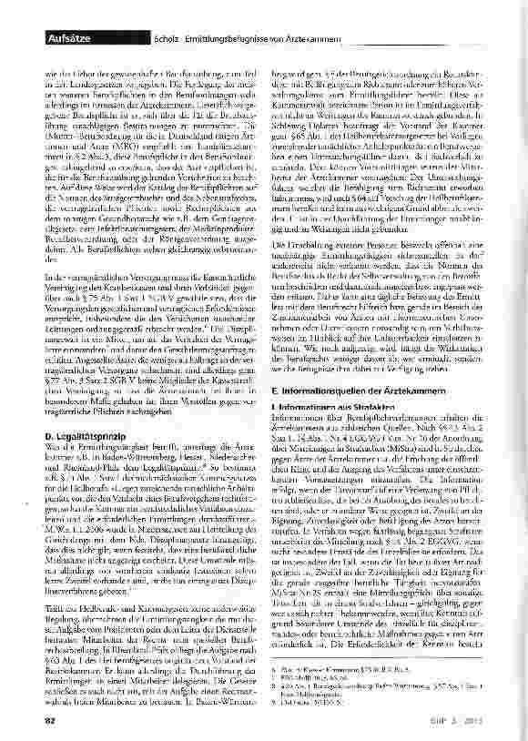 Vorschauseite 2: Ermittlungsbefugnisse von Ärztekammern