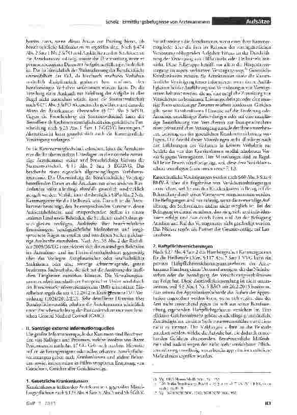 Vorschauseite 3: Ermittlungsbefugnisse von Ärztekammern