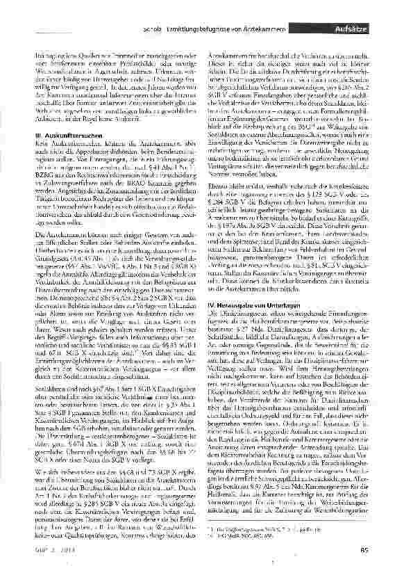 Vorschauseite 5: Ermittlungsbefugnisse von Ärztekammern